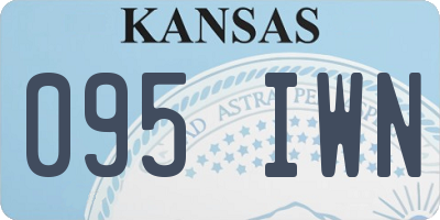 KS license plate 095IWN
