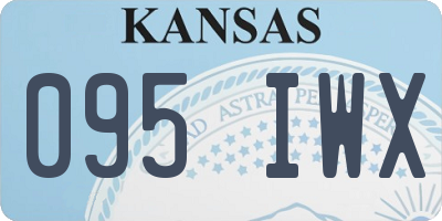 KS license plate 095IWX