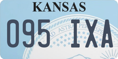 KS license plate 095IXA