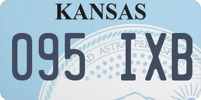 KS license plate 095IXB