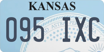 KS license plate 095IXC