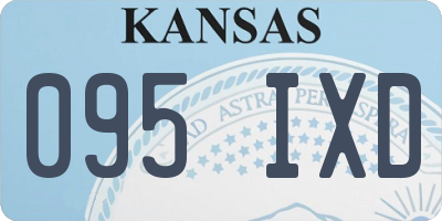 KS license plate 095IXD