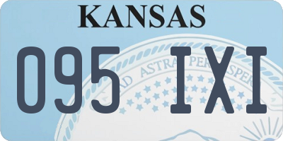 KS license plate 095IXI