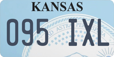 KS license plate 095IXL