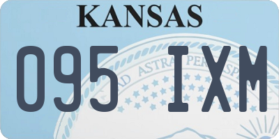 KS license plate 095IXM