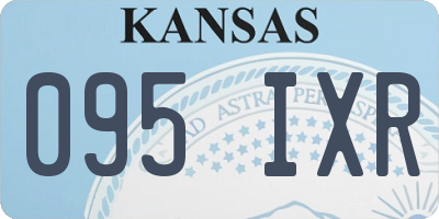 KS license plate 095IXR