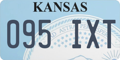 KS license plate 095IXT