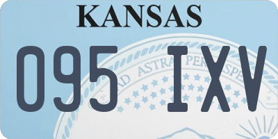 KS license plate 095IXV