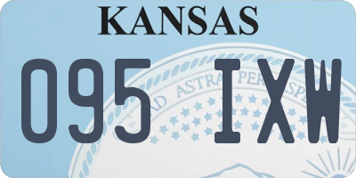 KS license plate 095IXW