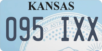 KS license plate 095IXX
