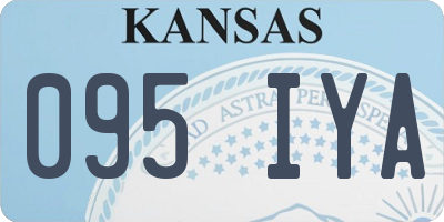 KS license plate 095IYA
