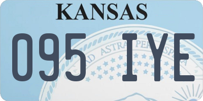 KS license plate 095IYE