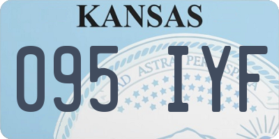 KS license plate 095IYF