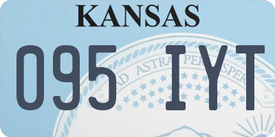 KS license plate 095IYT