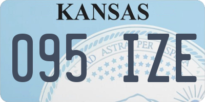 KS license plate 095IZE