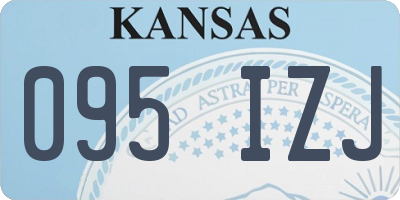 KS license plate 095IZJ