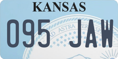 KS license plate 095JAW