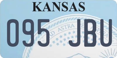 KS license plate 095JBU