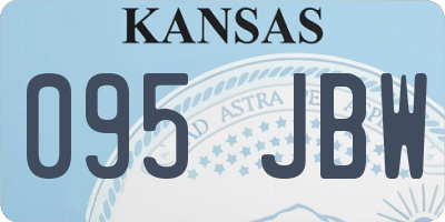 KS license plate 095JBW