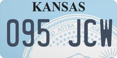 KS license plate 095JCW