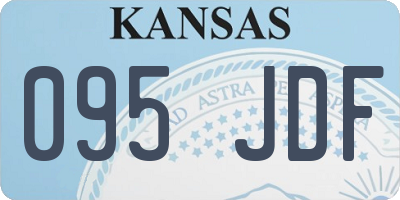 KS license plate 095JDF