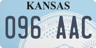 KS license plate 096AAC