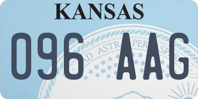 KS license plate 096AAG