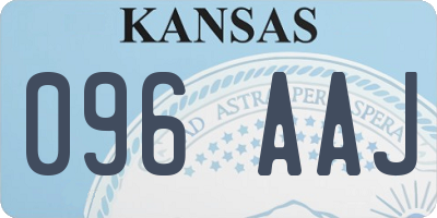 KS license plate 096AAJ