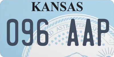 KS license plate 096AAP