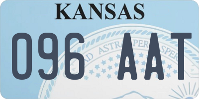 KS license plate 096AAT
