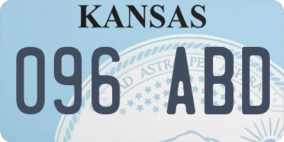KS license plate 096ABD