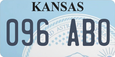 KS license plate 096ABO