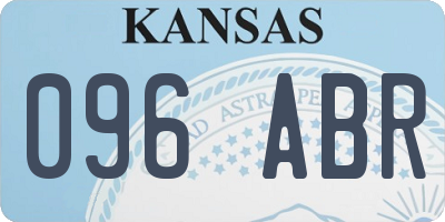 KS license plate 096ABR