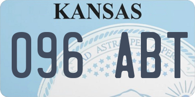 KS license plate 096ABT