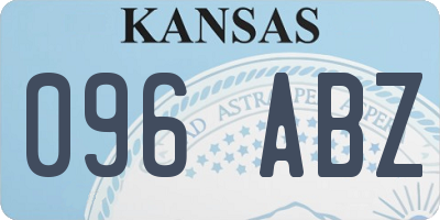 KS license plate 096ABZ