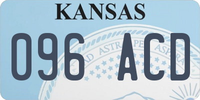 KS license plate 096ACD