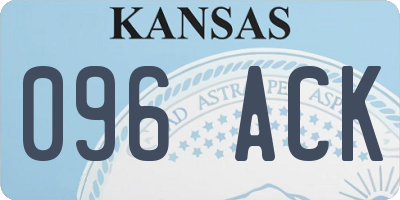 KS license plate 096ACK