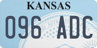 KS license plate 096ADC