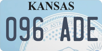 KS license plate 096ADE
