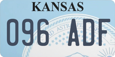 KS license plate 096ADF