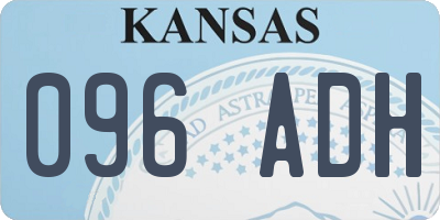 KS license plate 096ADH
