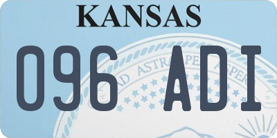 KS license plate 096ADI