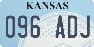 KS license plate 096ADJ
