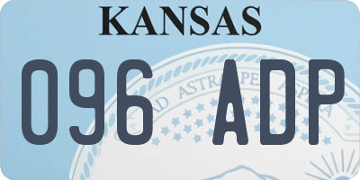 KS license plate 096ADP
