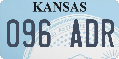 KS license plate 096ADR