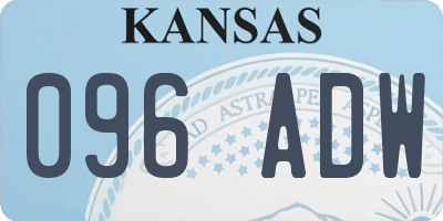 KS license plate 096ADW
