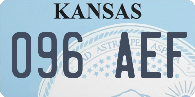 KS license plate 096AEF