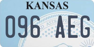 KS license plate 096AEG