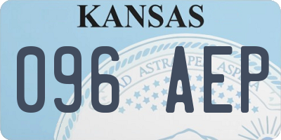 KS license plate 096AEP