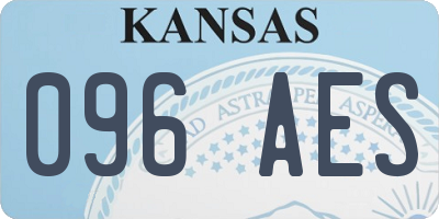 KS license plate 096AES